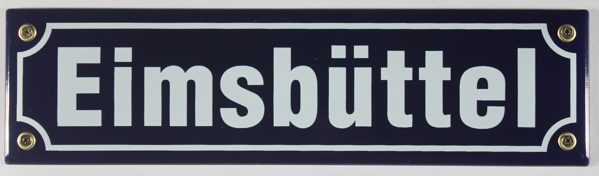 Strassenschild Eimsbüttel 30x8 cm Stadtteil Souvenir Hamburg Emaille Schild Emaile Andenken