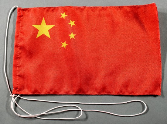 Tischflagge China 25x15 cm optional mit Holz- oder Chromständer Tischfahne Tischfähnchen