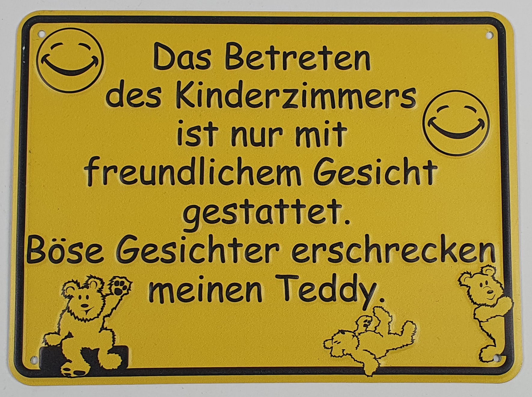 Aluminium Schild Kinderzimmer Alu Humor Metallschild