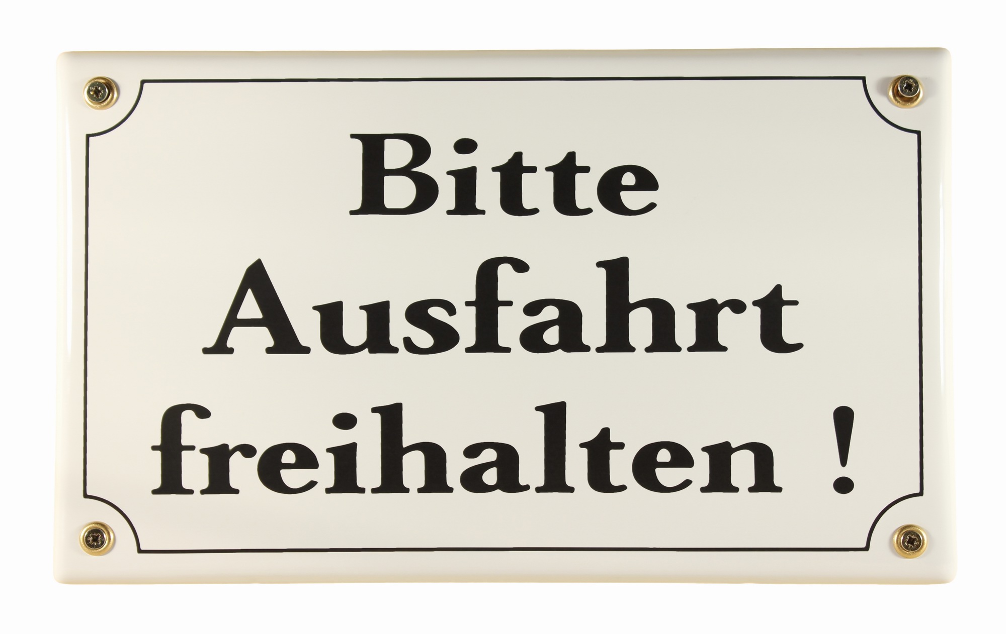 Emaille Schild Bitte Ausfahrt freihalten Emailleschild Verbotsschild Warnschild