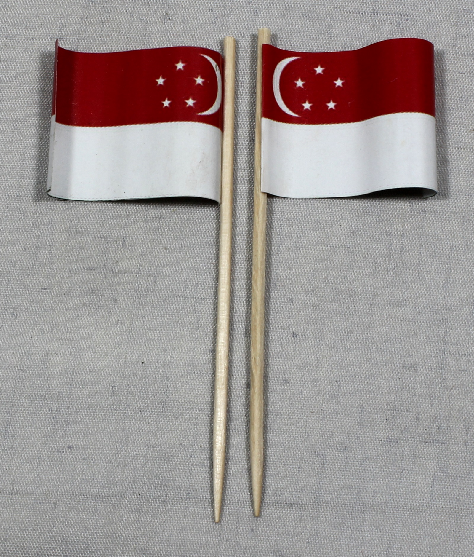 Party-Picker Flagge Singapur Papierfähnchen in Spitzenqualität 50 Stück Beutel