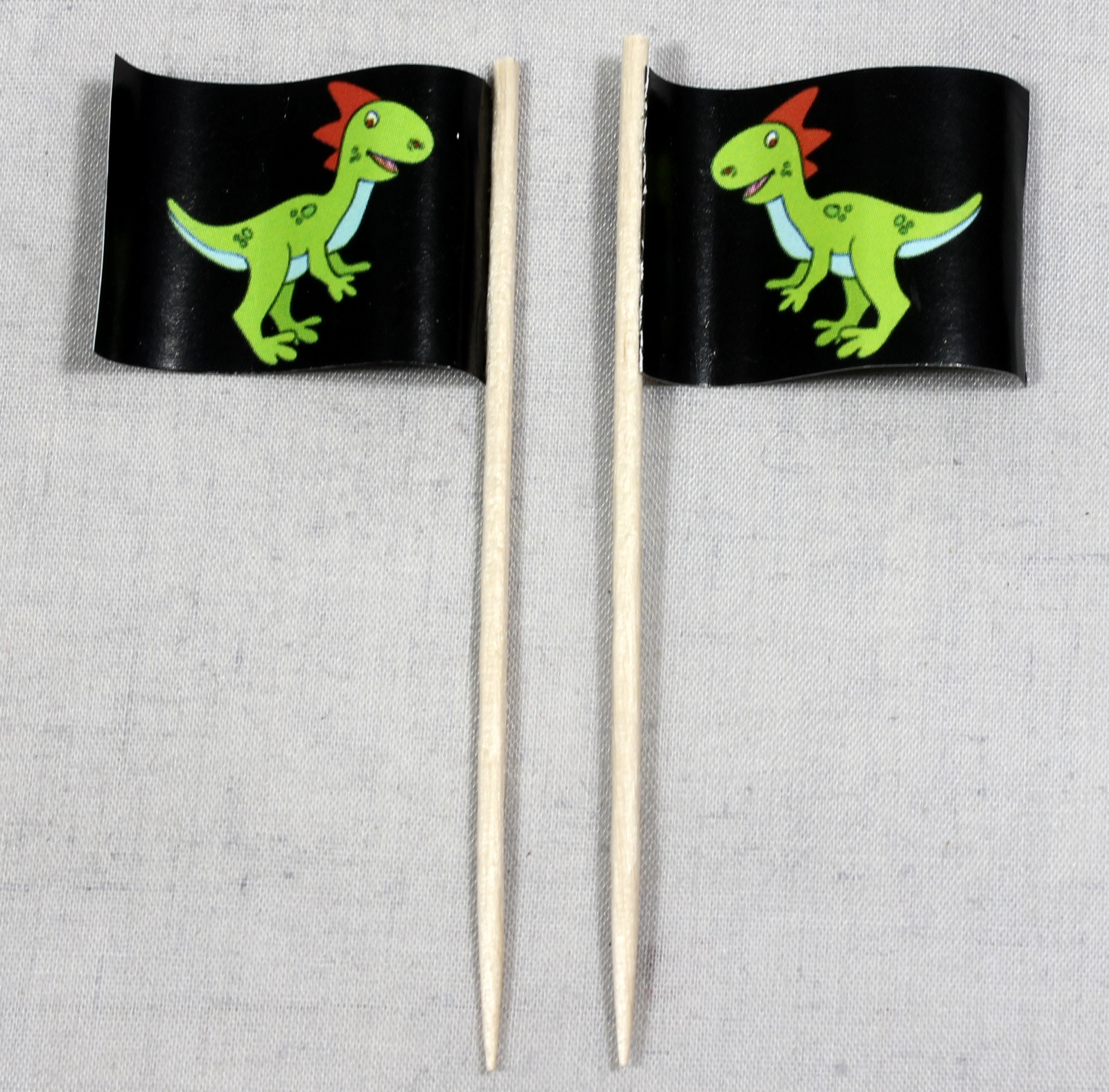 Party-Picker Flagge grüner Dino Papierfähnchen in Spitzenqualität 25 oder 50 Stück Beutel