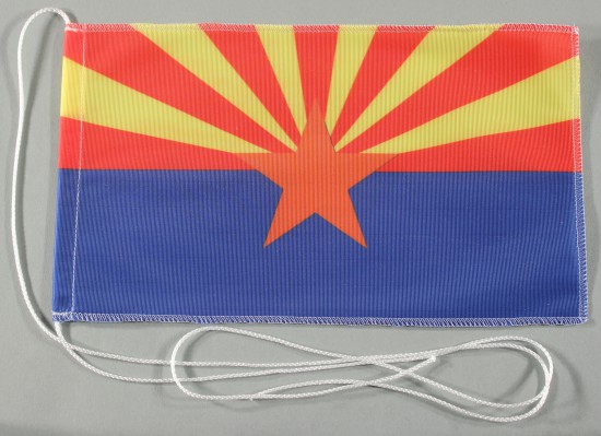 Tischflagge Arizona USA Bundesstaat US State 25x15 cm optional mit Holz- oder Chromständer Tischfahn