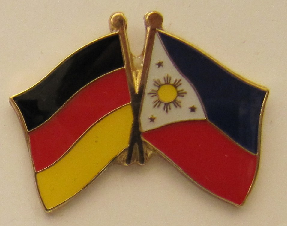 Philippinen / Deutschland Freundschafts Pin Anstecker Flagge Fahne Nationalflagge