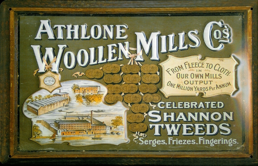 Blechschild Nostalgieschild Athlone Woollen Mills Irland