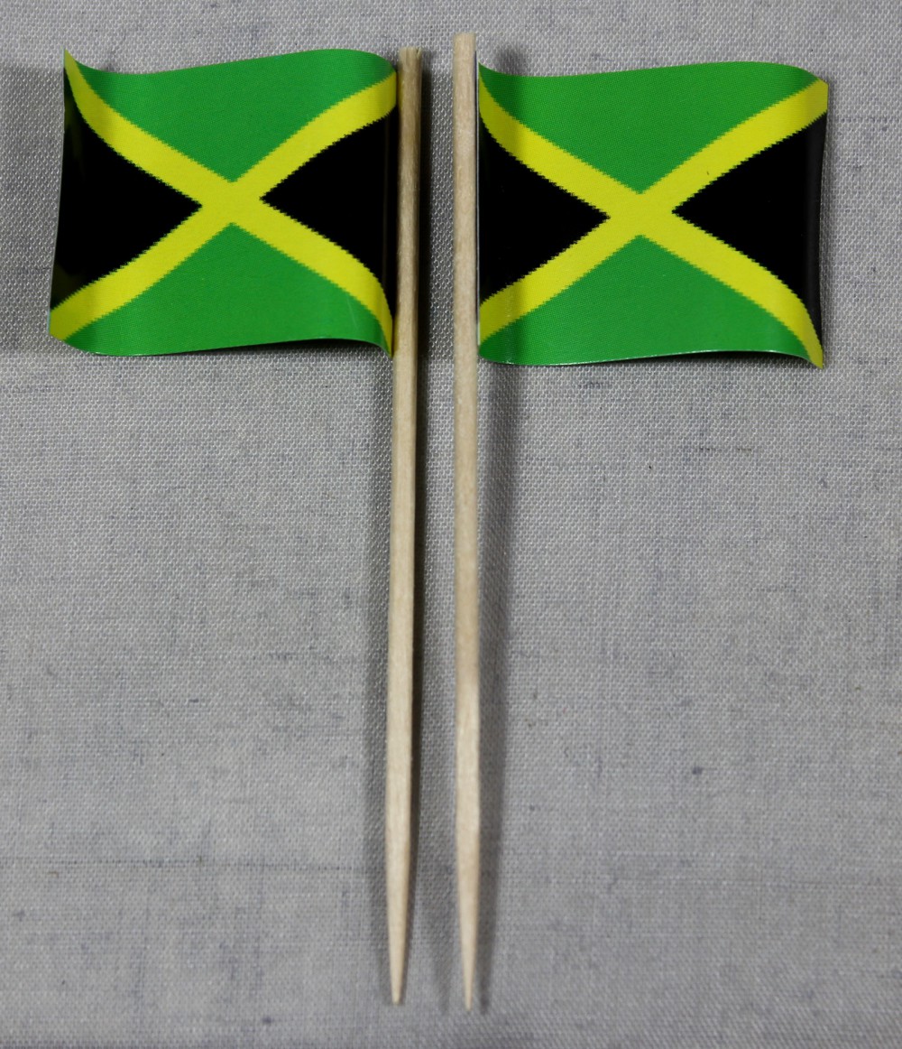 Party-Picker Flagge Jamaika Papierfähnchen in Spitzenqualität 50 Stück Beutel Jamaica