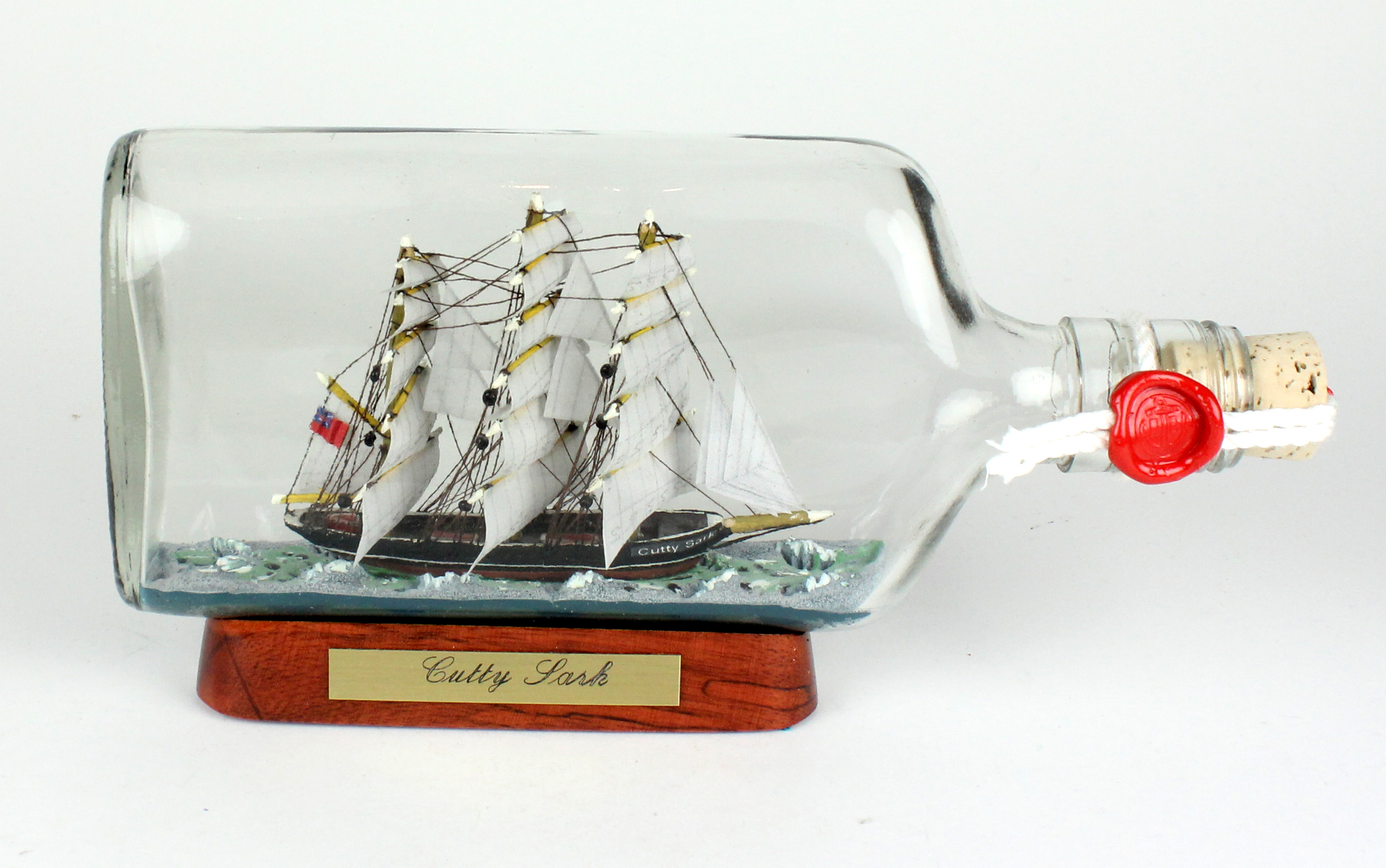 Cutty Sark Buddelschiff 375 ml Flachmann ca. 21x9 cm Buddelschiff Flaschenschiff