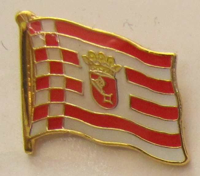 Pin Anstecker Flagge Fahne Bremen Stadtflagge Flaggenpin Button Badge Flaggen Clip Anstecknadel