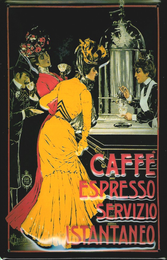 Blechschild Caffe Espresso Bar italien Cafe Coffee Shop Schild