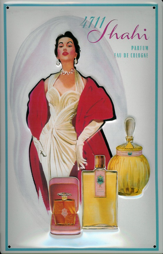 Blechschild 4711 Shahi Eau de Cologne kölnisch Wasser Parfum Schild Werbeschild Nostalgieschild