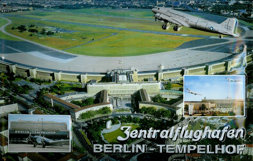 Blechschild Flughafen Berlin Tempelhof Zentralflughafen Airport Schild Nostalgieschild