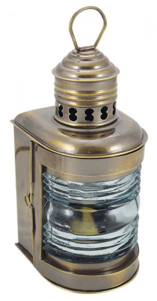 mastlampe-antik Mastlampe antik Schiffslampe 23cm Messing Petroleumbrenner