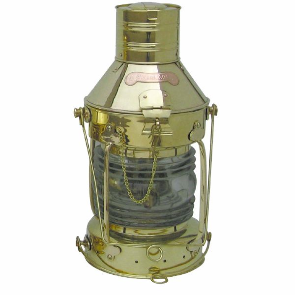 Ankerlampe-48cm-Petroleum Ankerlampe Schiffslampe 48cm Messing Petroleumbrenner