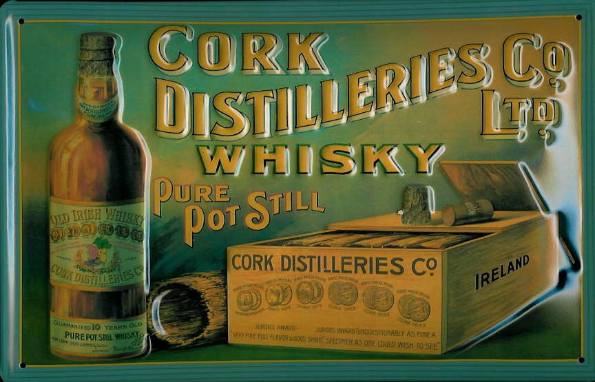 Blechschild Cork Distilleries Co. Ltd. Whisky Nostalgieschild