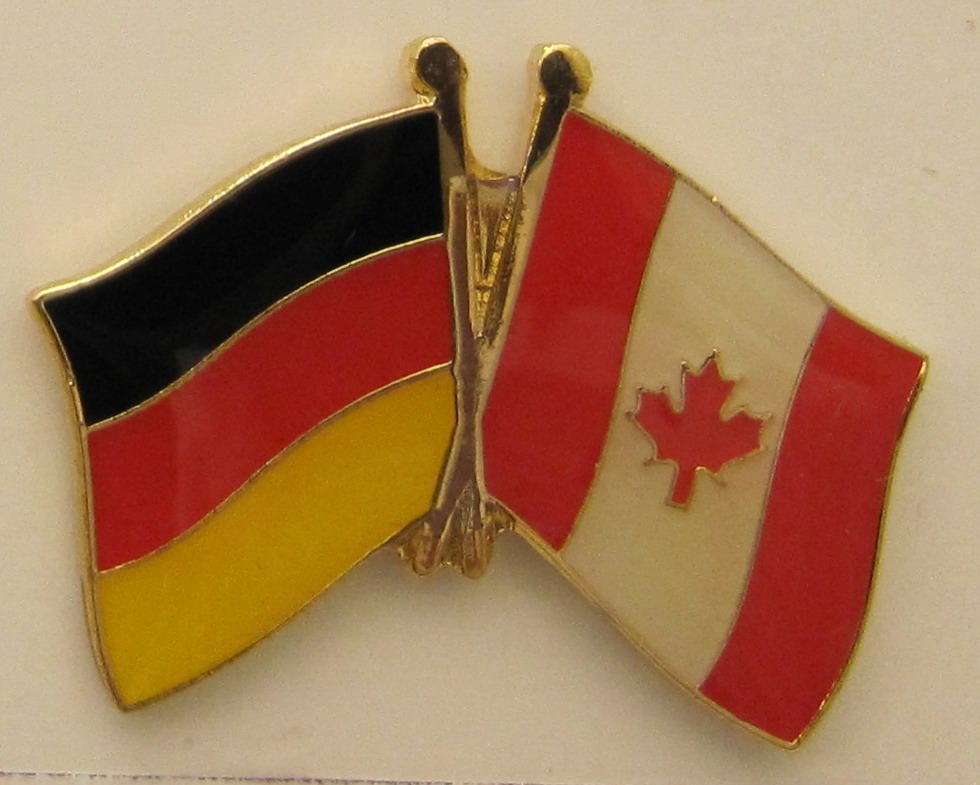 Kanada / Deutschland Freundschafts Pin Anstecker Flagge Fahne Nationalflagge