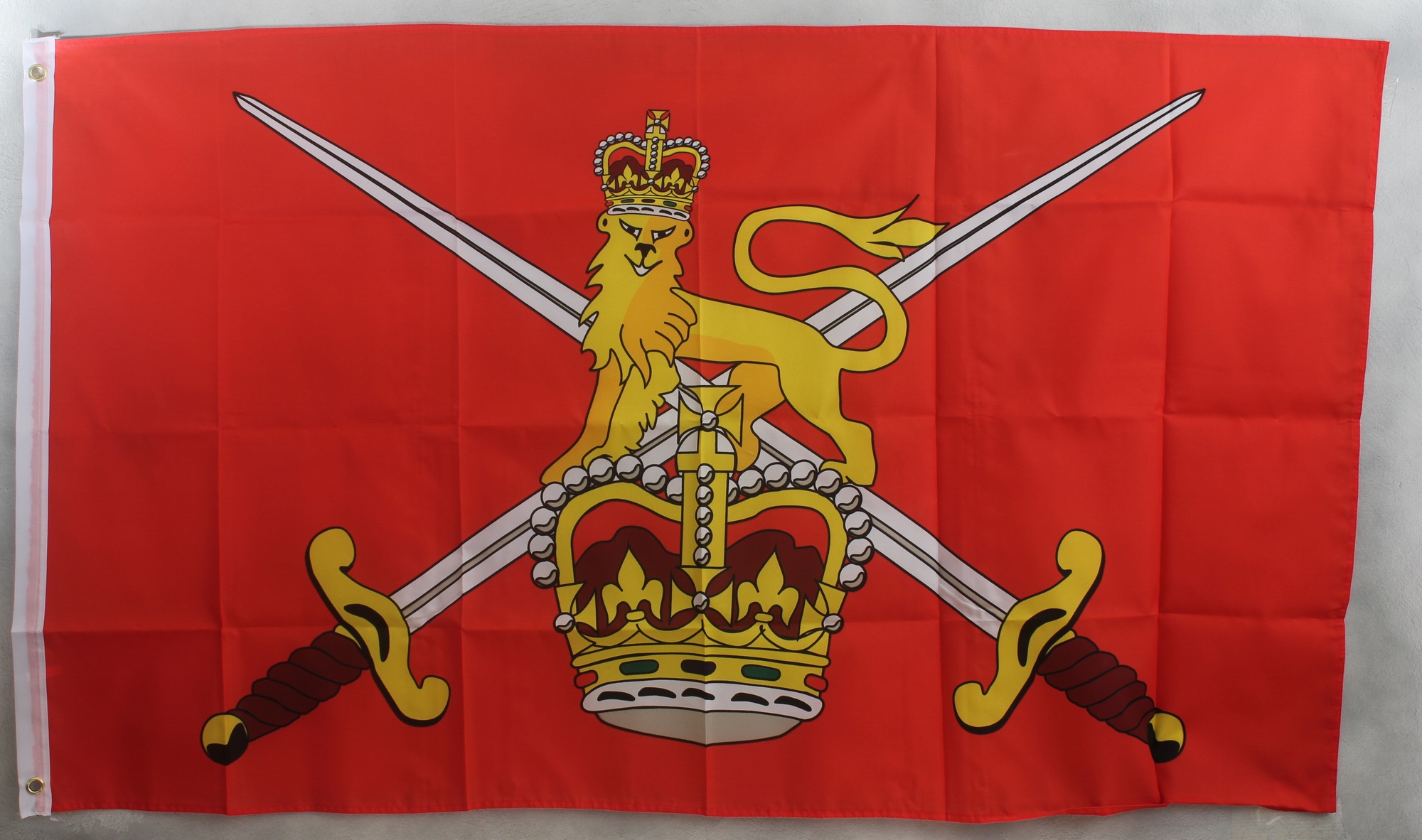 Flagge Fahne : British Army mit Schwerten und Löwe