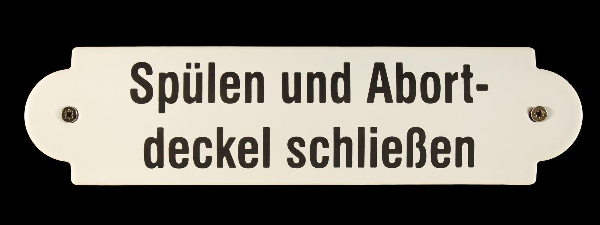 Eisenbahn Schild Spülen und Abortdeckel schließen - Toilettenschild