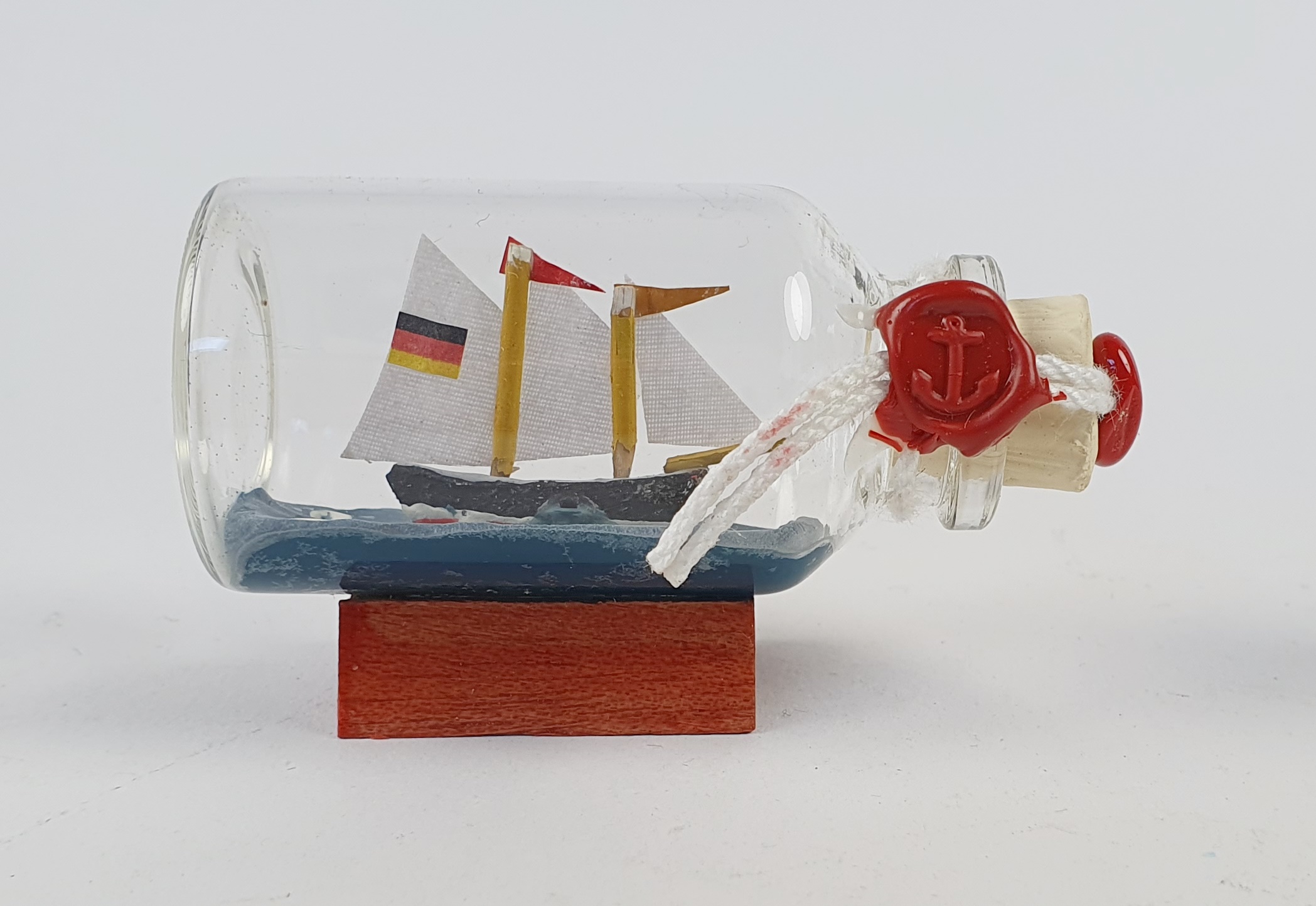 2-mast-schoner 2-Mastschoner Jim Mini Buddelschiff 20 ml 5,3x3 cm Flaschenschiff