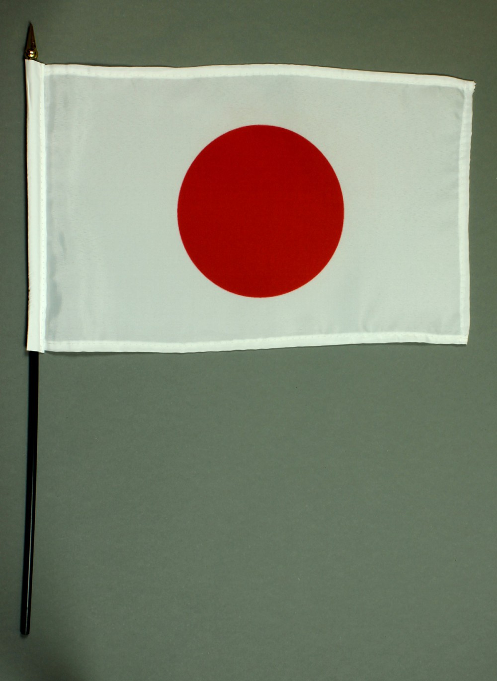 Tischflagge Japan 20x30 cm optional mit Tischflaggenständer aus Mahagoni Holz