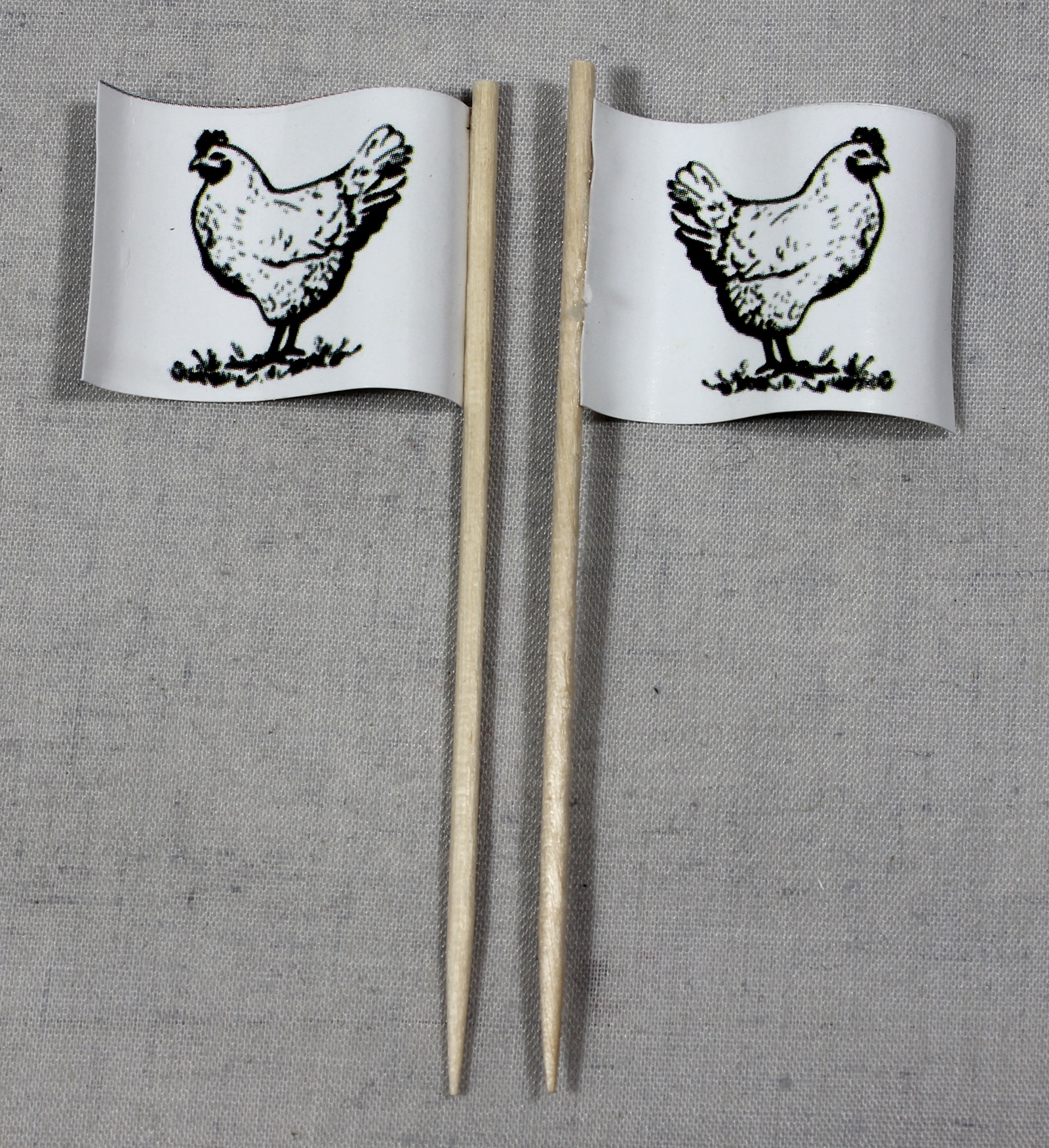 deko-picker-huhn Party-Picker Flagge Huhn Hähnchen Geflügel Papierfähnchen in Spitzenqualität 50 Stück Beutel