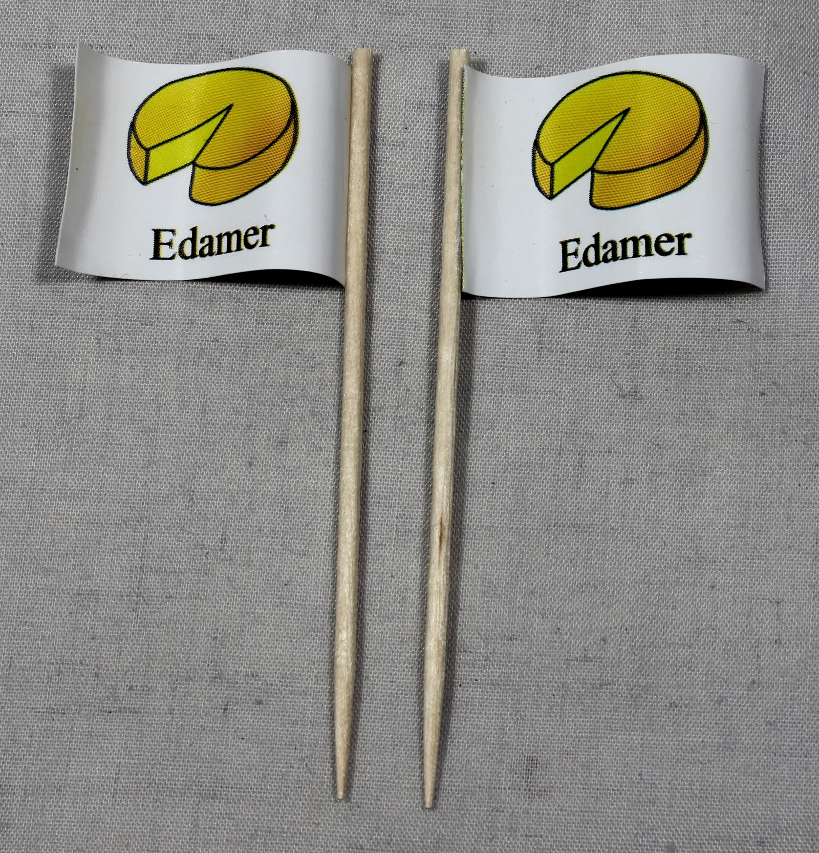 Party-Picker Flagge Edamer Käse Papierfähnchen in Spitzenqualität 50 Stück Beutel