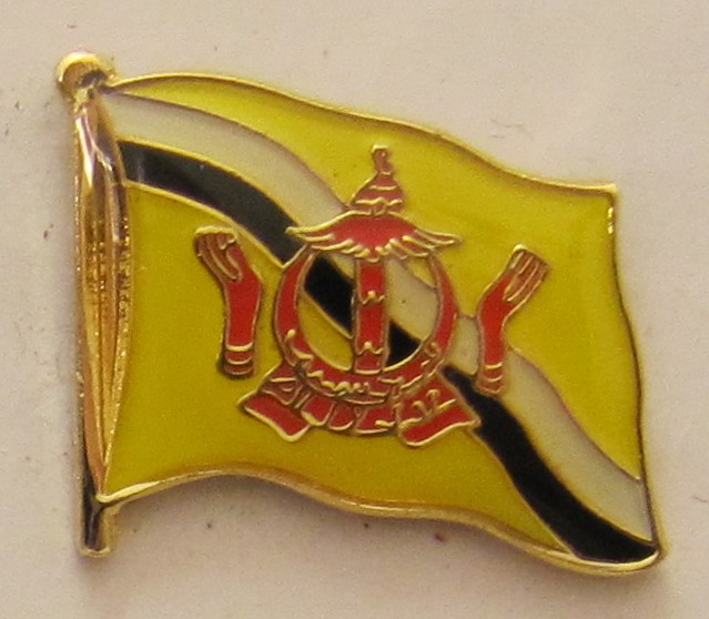 Brunei Pin Anstecker Flagge Fahne Nationalflagge