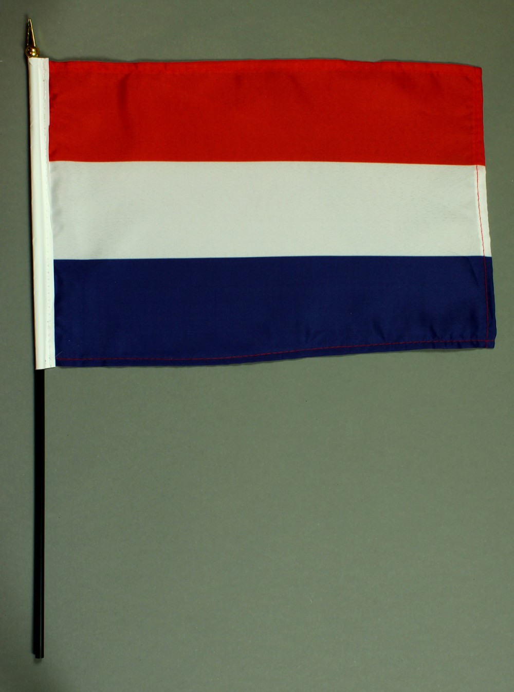 Tischflagge Niederlande Holland 20x30 cm optional mit Tischflaggenständer aus Mahagoni Holz