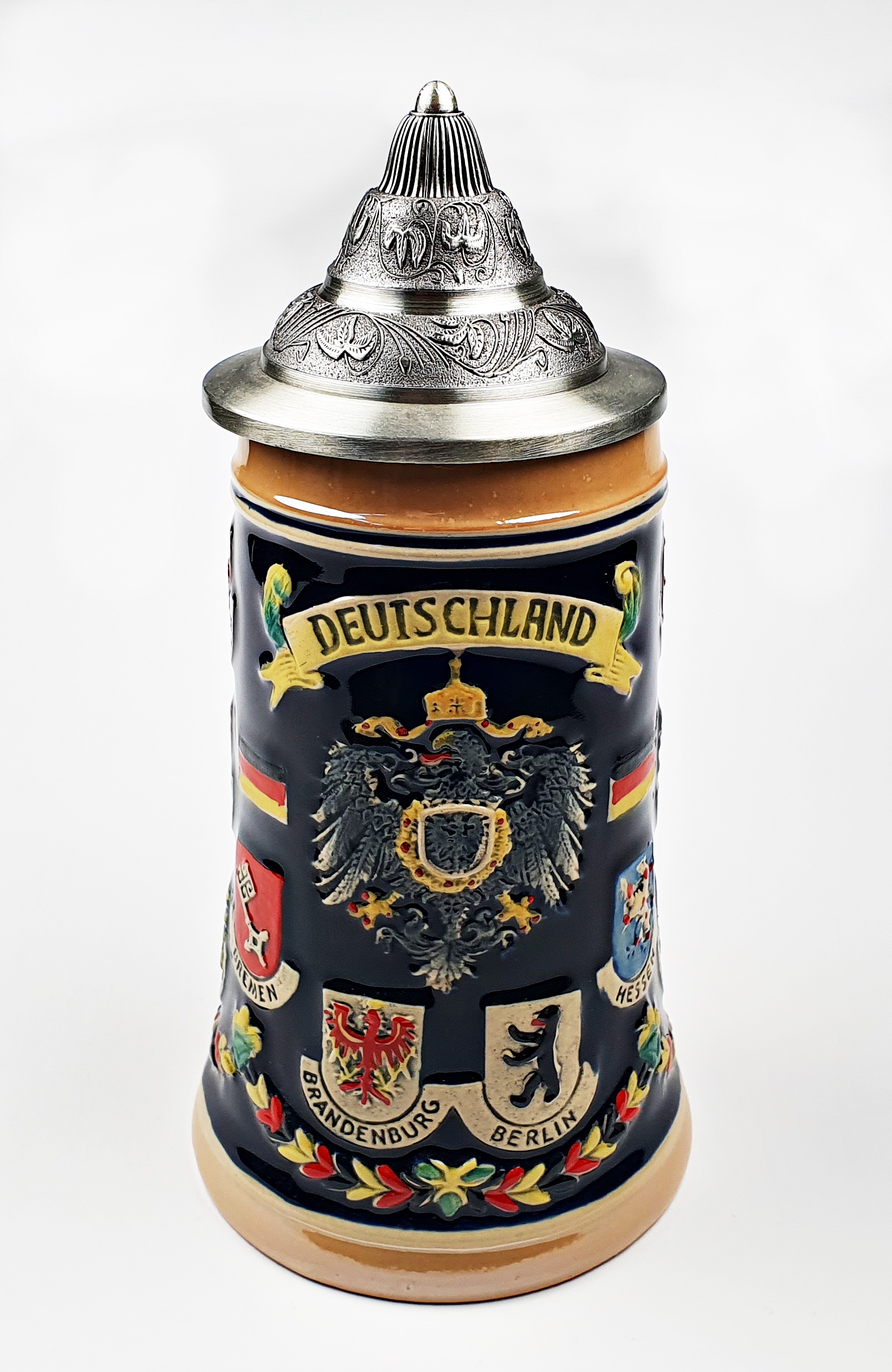 Bierkrug mit Deckel Deutschland Bundesländer 0,5 Liter