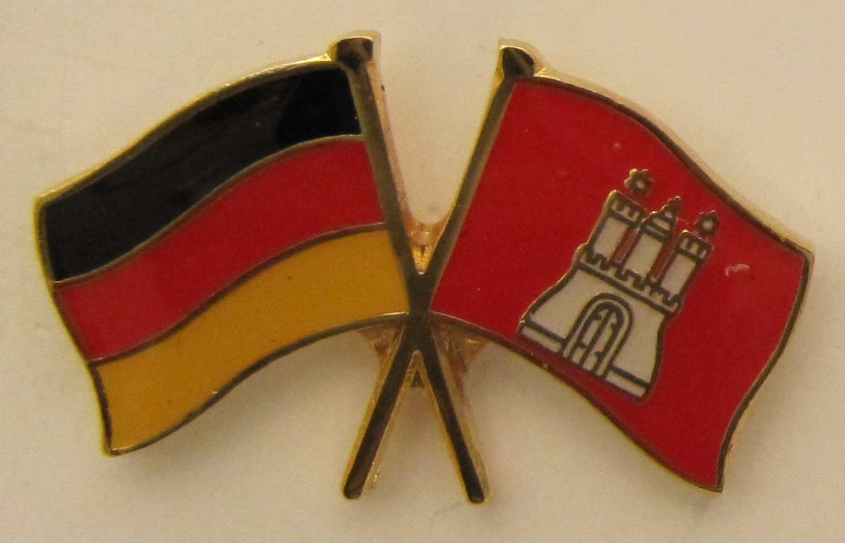 Hamburg / Deutschland Freundschafts Pin Anstecker Flagge Fahne Nationalflagge