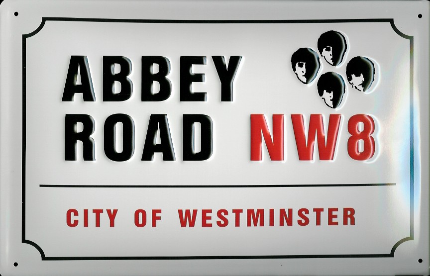 Blechschild Nostalgieschild Abbey Road NW8 London England Strassenschild