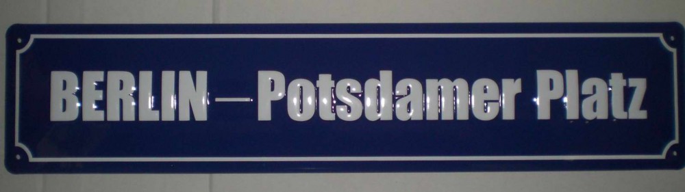 Strassenschild Berlin Potsdamer Platz aus Stahlblech 46x10 cm Schild Souvenir Andenken