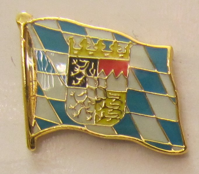 Pin Anstecker Flagge Fahne Bayern mit Löwen Wappen Raute Flaggenpin Button Badge Flaggen Clip Anstec