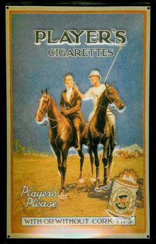 Blechschild Players Cigarettes Polo Pferd Zigaretten Schild Nostalgieschild