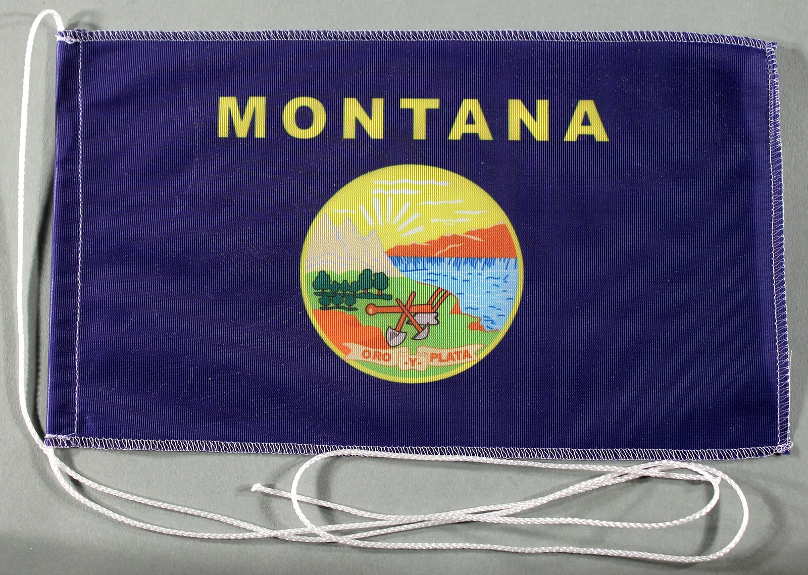Tischflagge Montana USA Bundesstaat US State 25x15 cm optional mit Holz- oder Chromständer Tischfahn