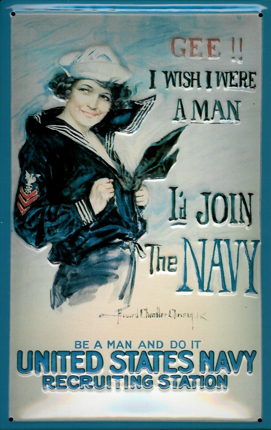 Blechschild Nostalgieschild :  I`d Join The United States Navy