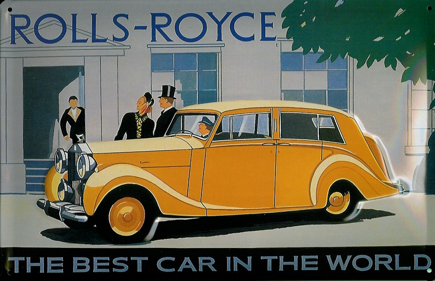 Blechschild Rolls Royce Nostalgieschild Schild