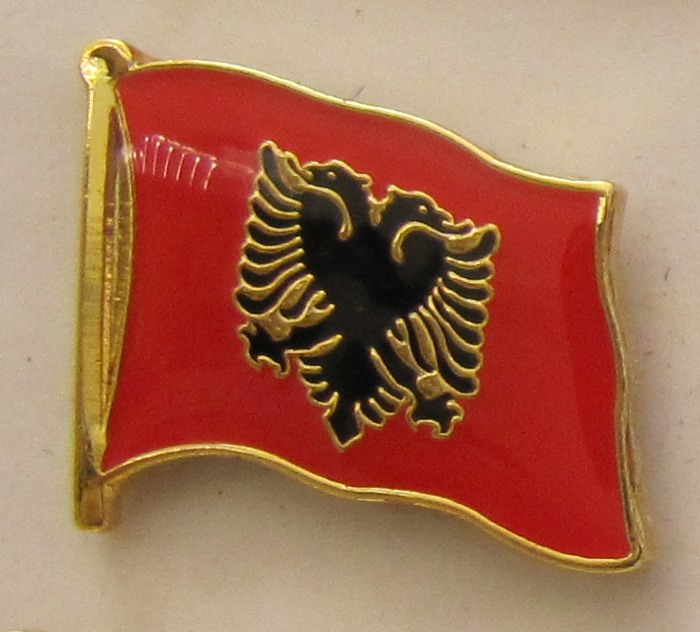 Pin Anstecker Flagge Fahne Albanien Flaggenpin Button Badge Flaggen Clip Anstecknadel