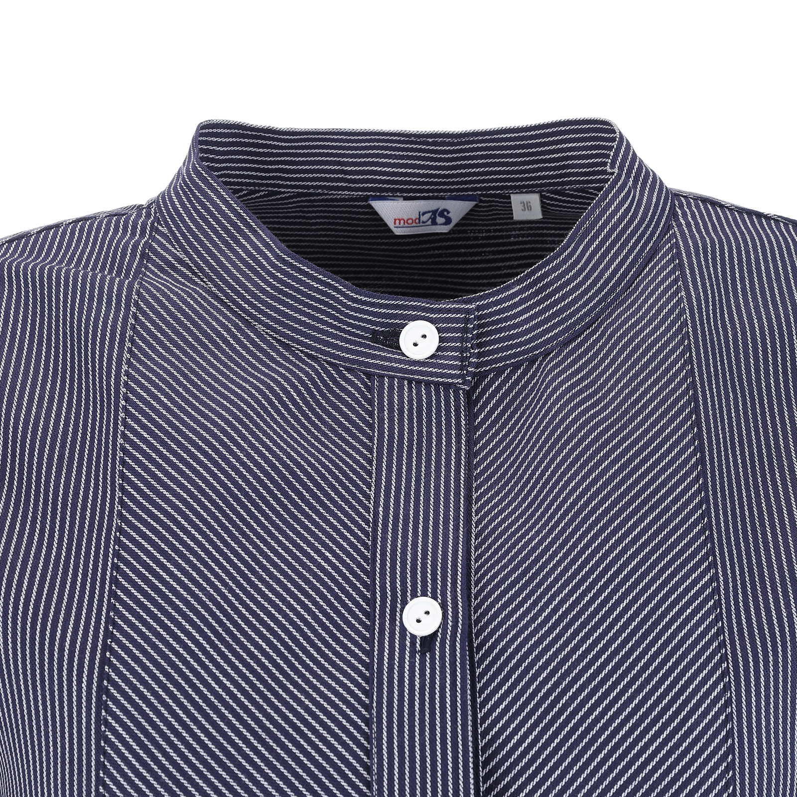 Damen Fischerhemd schmal gestreift Front