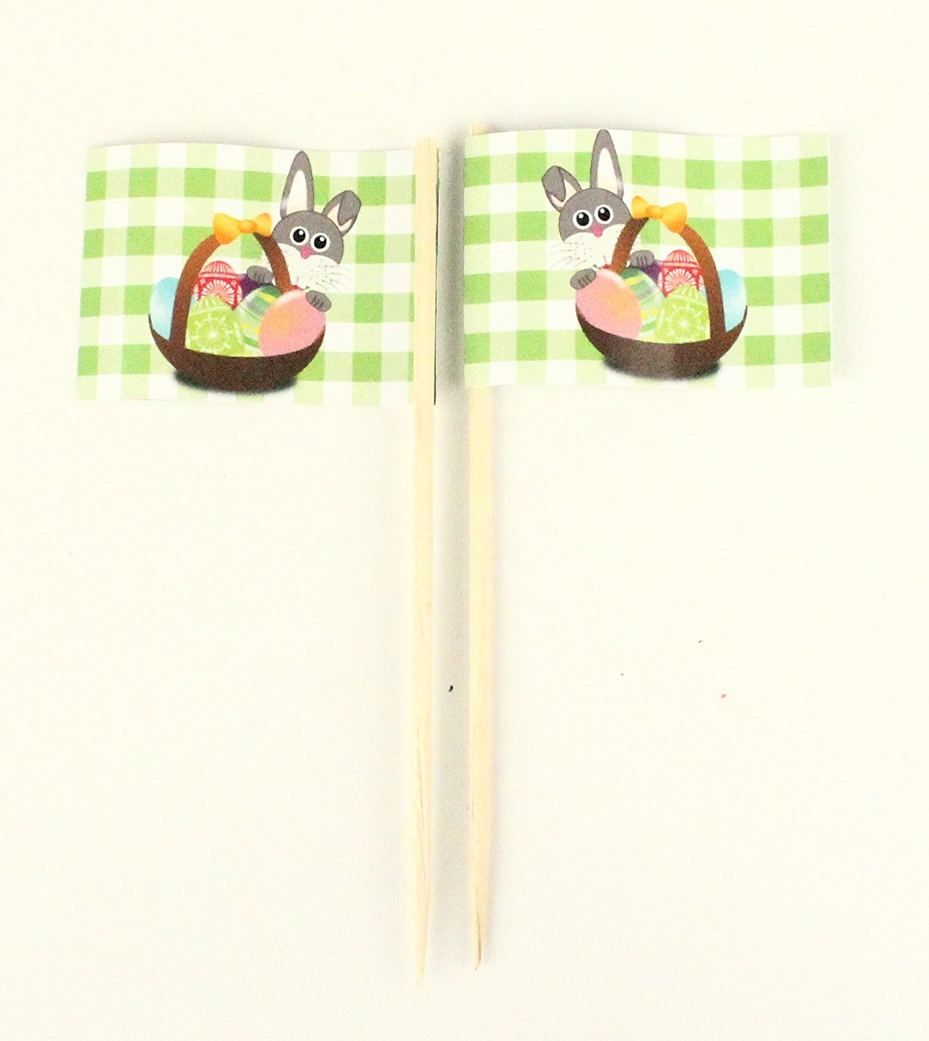 Party-Picker Flagge Osterhase grün Papierfähnchen in Spitzenqualität 50 Stück Beutel