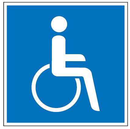 as3214_52 Aluminium Schild Behindertenparkplatz Rollstuhlfahrer 250x250 mm geprägt