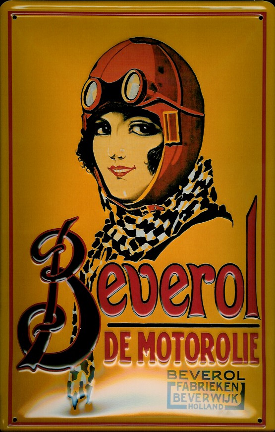 B242-Beverol-DE-Motorolie Blechschild Nostalgieschild Beverol Motoröl Holland