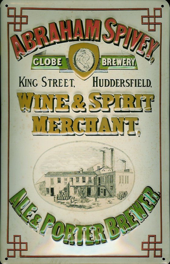 Blechschild Abraham Spivey Wine & Spirit Merchant Schild Nostalgie Werbeschild