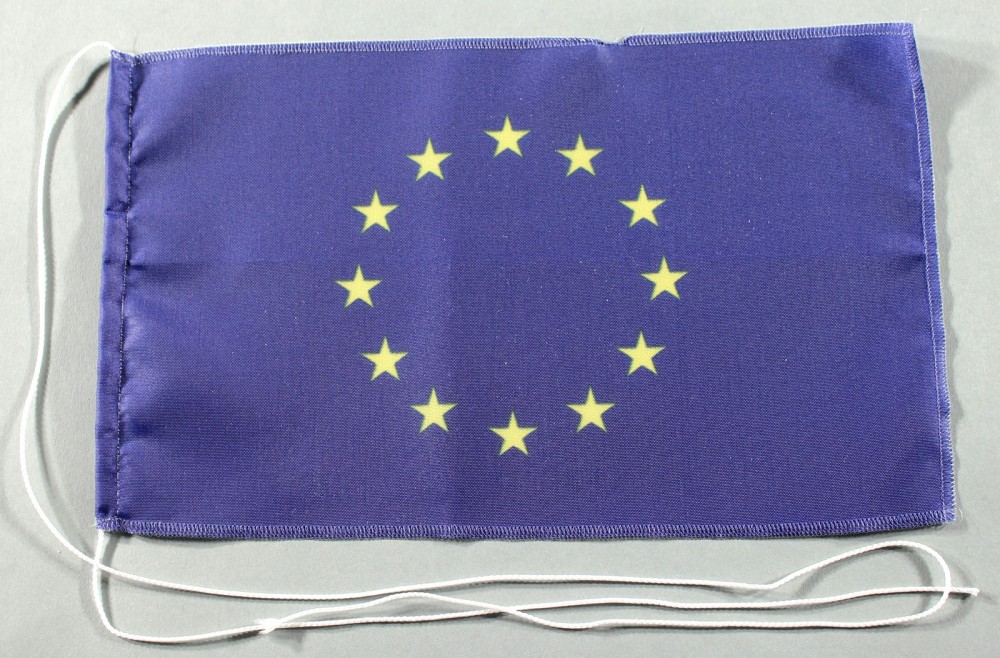 Tischflagge Europa Europarat Europaflagge 25x15 cm optional mit Holz- oder Chromständer Tischfahne T