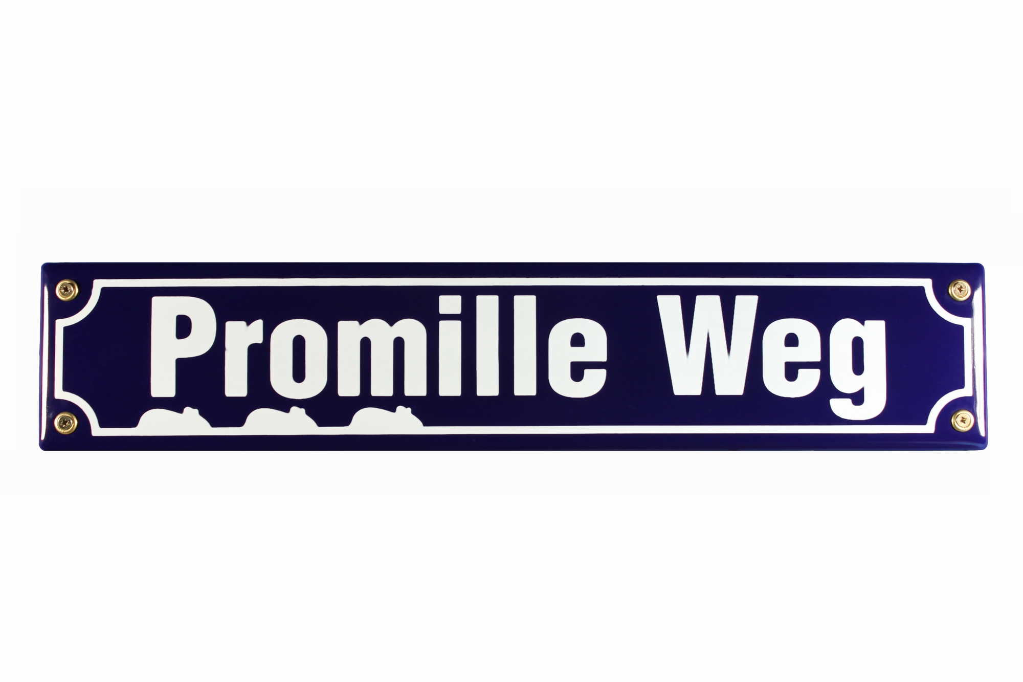 Strassenschild Promille Weg 40x8 cm Email Knipenschild Strassen Schild Emaille