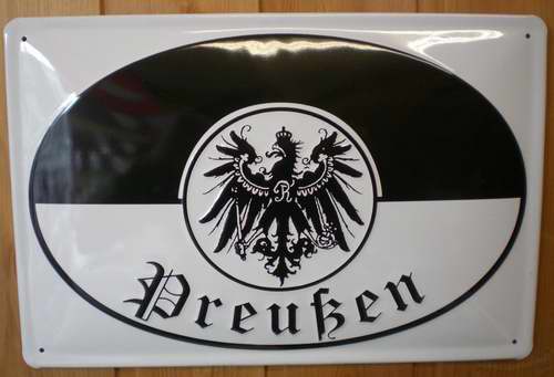 Blechschild Nostalgieschild :  Preußen quer, Preussen