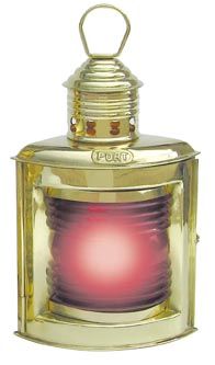 Backbordlampe Positionslampe Backbordlampe antik rot Schiffslampe Messing 23cm Petroleumbrenner