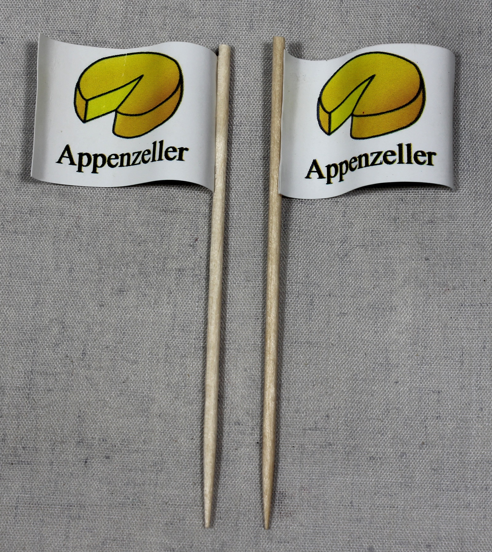 deko-picker-appenzeller-kaese Party-Picker Flagge Appenzeller Käse Papierfähnchen in Spitzenqualität 50 Stück Beutel