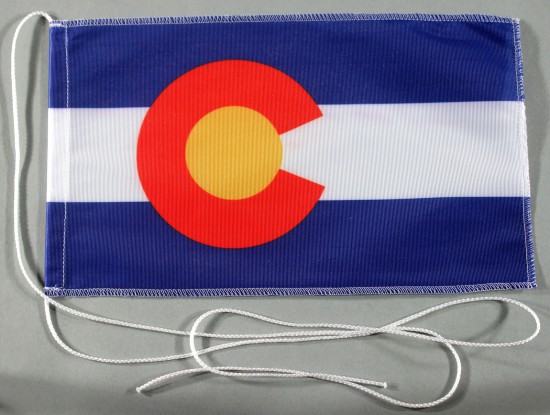 Tischflagge Colorado USA Bundesstaat US State 25x15 cm optional mit Holz- oder Chromständer Tischfah