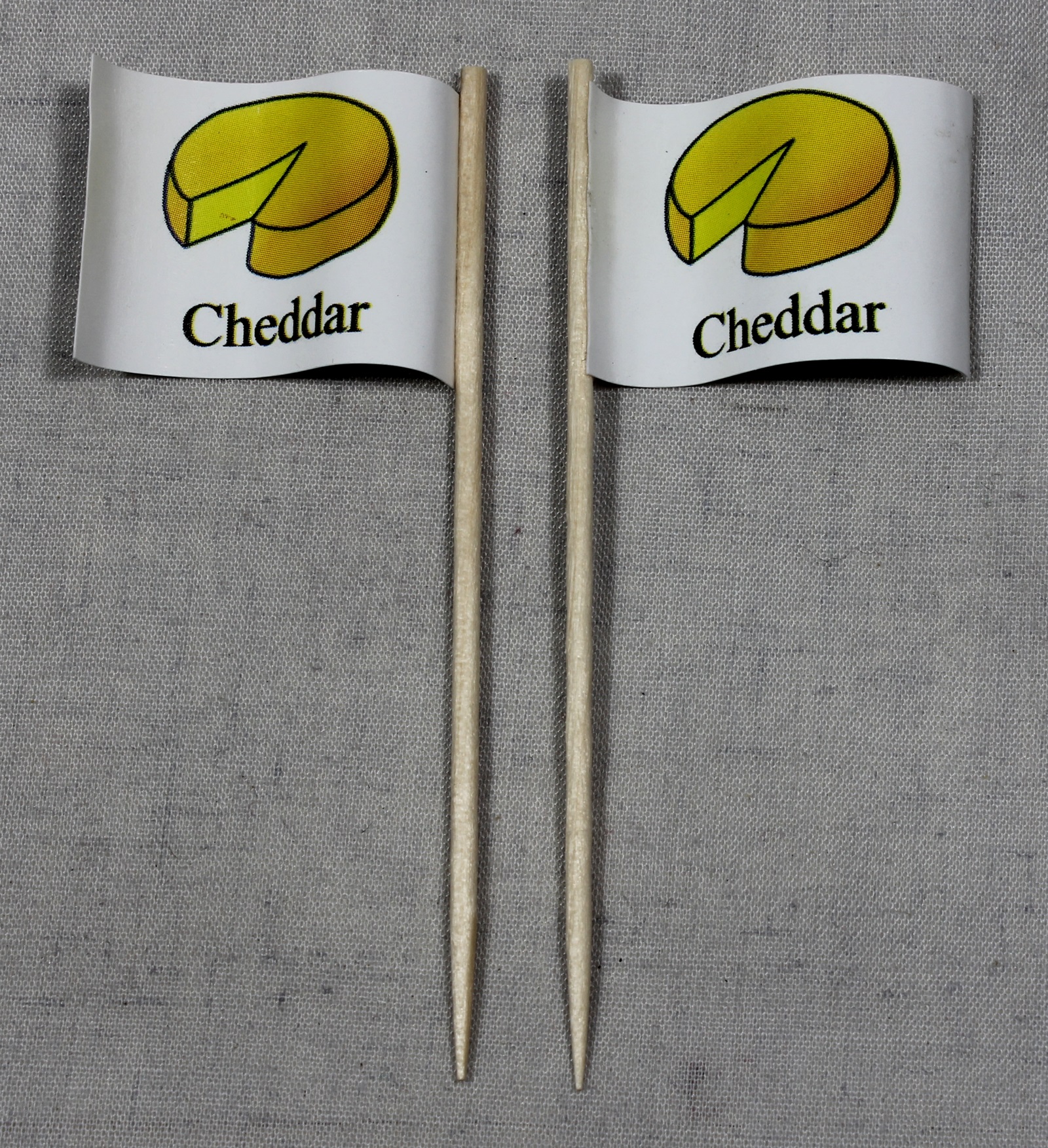 deko-picker-cheddar-kaese Party-Picker Flagge Cheddar Käse Papierfähnchen in Spitzenqualität 50 Stück Beutel