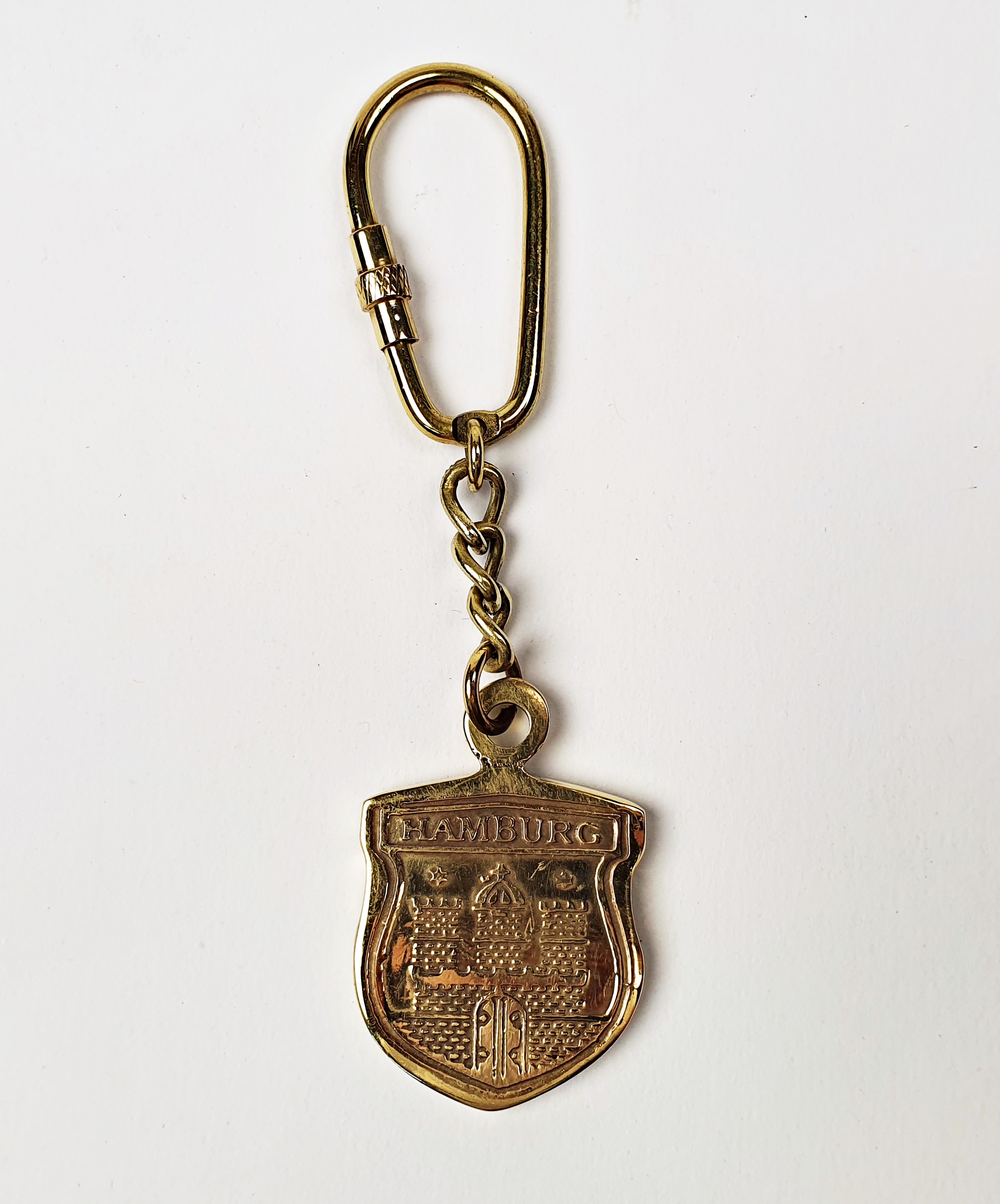 schluesselanhaenger-hamburg Schlüsselanhänger Hamburg Wappen Messing Mitbringsel Deko Souvenir Anhänger
